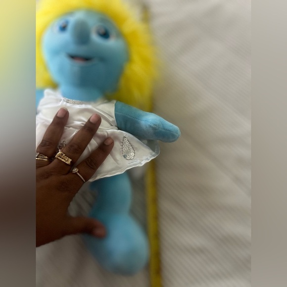Build-A-Bear Smurfs Smurfette 18" Plush RETIRED DOLL 2013 Talking Battery Low - Picture 9 of 10